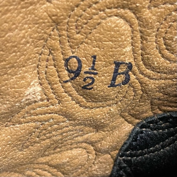 Women's ARIAT Red MOC CROC Beige Suede FAT BABY Western COWGIRL Cowboy BOOTS - Picture 6 of 7